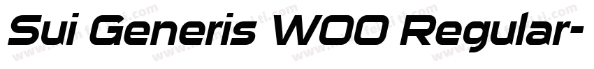 Sui Generis W00 Regular字体转换
